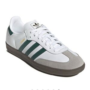 Adidas OG Samba White and Dark Green Shoes